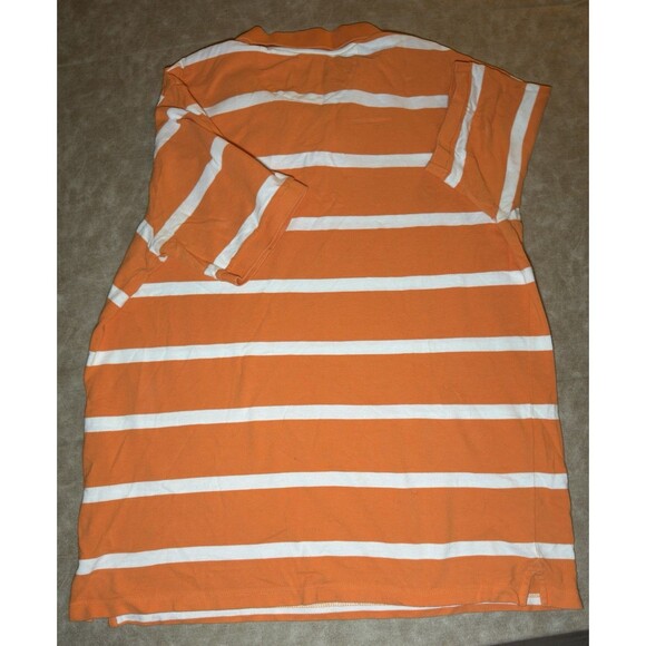 Chaps Polo Shirt Adult 2XT Orange Striped Cotton Casual Rugby Mens - Picture 5 of 6